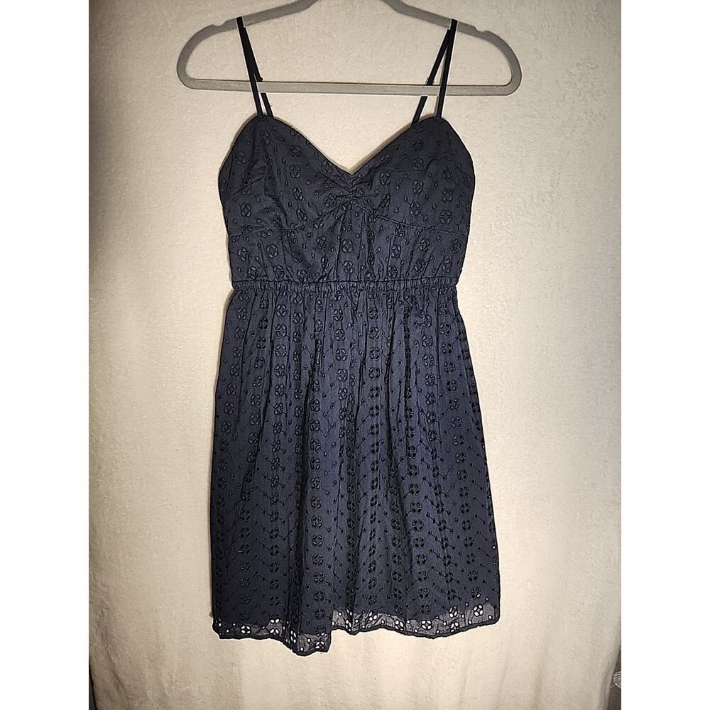 J. Crew Women's Navy Blue Eyelet Cami Dress Size XS New With Tags
